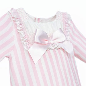 Wee Me Baby Girls Striped Romper