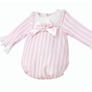 Wee Me Baby Girls Striped Romper