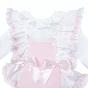 Wee Me Baby Girls Pink Romper Set