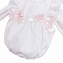 Load image into Gallery viewer, Wee Me Baby Girls Pink Double Bow Romper