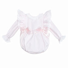 Load image into Gallery viewer, Wee Me Baby Girls Pink Double Bow Romper