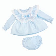 Load image into Gallery viewer, Wee Me Baby Girls Blue Dress