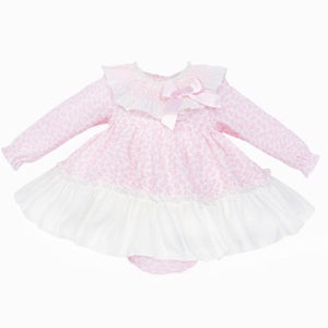 Wee Me Baby Girls Pink Floral Dress