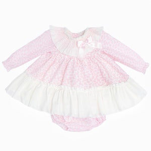 Wee Me Baby Girls Pink Floral Dress