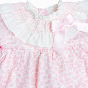 Wee Me Baby Girls Pink Floral Dress