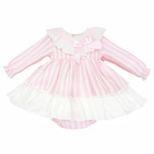 Load image into Gallery viewer, Wee Me Baby Girls Pink Stripe Dress