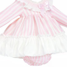 Load image into Gallery viewer, Wee Me Baby Girls Pink Stripe Dress