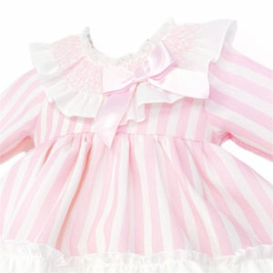 Wee Me Baby Girls Pink Stripe Dress