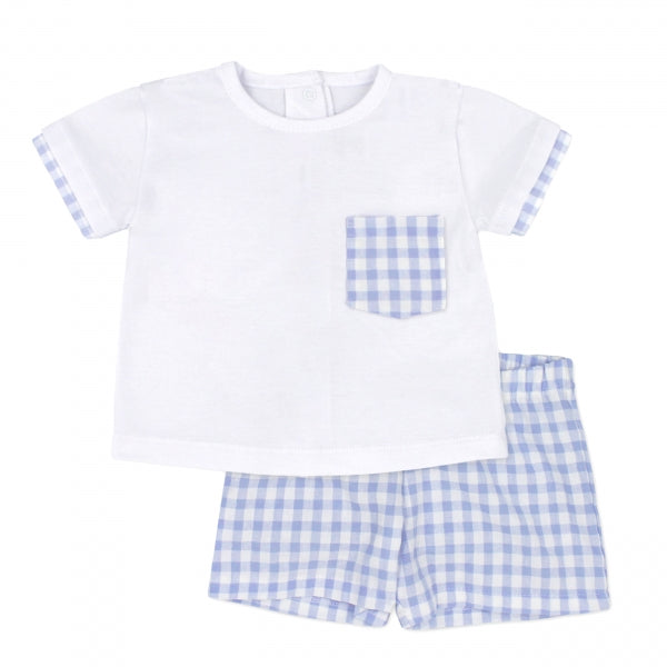 Rapife Boys Blue Gingham Short Set