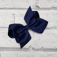 Load image into Gallery viewer, Navy Hair Bow