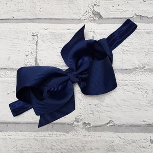 Navy Hair Bow