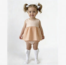 Load image into Gallery viewer, Calamaro Baby Girls Peach Dress
