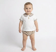 Load image into Gallery viewer, Calamaro Baby Boys Beige Gingham Jam Set