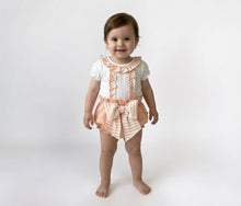 Load image into Gallery viewer, Calamaro Baby Girls Peach Stripe Jam Set