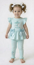 Load image into Gallery viewer, Giorgio Bambini Aqua Carousel Legging Set