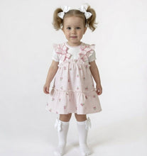 Load image into Gallery viewer, Mintini Girls Pink Crinkle Floral Top &amp; Sundress