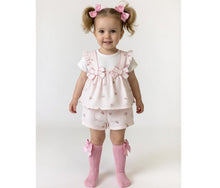 Load image into Gallery viewer, Mintini Girls Pink Crinkle Floral Suntop Set