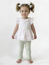 Load image into Gallery viewer, Mintini Girls Pistachio Jacquard Knit Legging Set