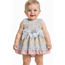 Load image into Gallery viewer, Ceyber Baby Girls Pink and Blue Floral Dress