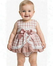 Load image into Gallery viewer, Ceyber Baby Girls Dusky Check Frill Dress