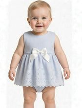 Load image into Gallery viewer, Ceyber Baby Girls Blue Stripe Dress