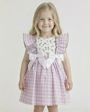 Load image into Gallery viewer, Ceyber Girls Lilac Gingham Dress