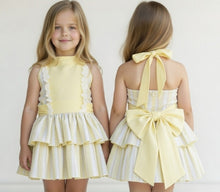 Load image into Gallery viewer, Dbb Collection Older Girls Lemon Stripe Dress