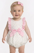Load image into Gallery viewer, Rapife Baby Girls Pink Ditsy Floral Romper