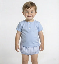 Load image into Gallery viewer, Rapife Baby Boys Blue Gingham Jam Set