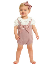 Load image into Gallery viewer, Sardon Baby Girls Knit Dusty Romper