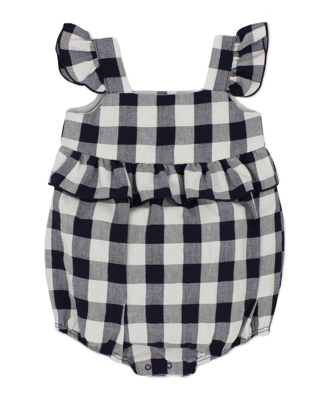 Rapife Baby Girls Navy Check Romper