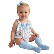 Load image into Gallery viewer, Ceyber Baby Girls Blue Teddy Bear Romper