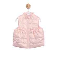 Load image into Gallery viewer, Mintini Girls Pink Bow Gilet