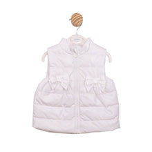 Load image into Gallery viewer, Mintini Girls White Bow Gilet
