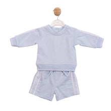 Load image into Gallery viewer, Mintini Boys Blue Sweatshirt &amp; Shorts