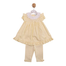 Load image into Gallery viewer, Mintini Girls Lemon Butterfly Dress &amp; Leggings