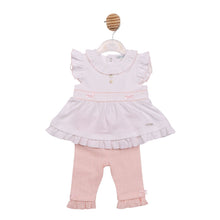 Load image into Gallery viewer, Mintini Girls Pink Jacquard Knit Legging Set