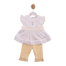 Load image into Gallery viewer, Mintini Girls Lemon Jacquard Knit Legging Set