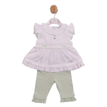 Load image into Gallery viewer, Mintini Girls Pistachio Jacquard Knit Legging Set
