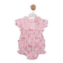 Load image into Gallery viewer, Mintini Girls Pink Gingham Sun Romper