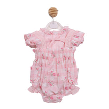 Load image into Gallery viewer, Mintini Girls Pink Gingham Sun Romper
