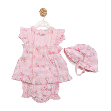 Load image into Gallery viewer, Mintini Girls Pink Gingham 3 Piece Jam Set
