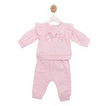 Load image into Gallery viewer, Mintini Girls Pink Gingham Bow Jog Set
