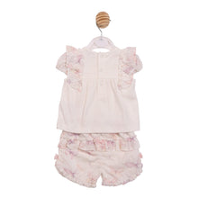Load image into Gallery viewer, Mintini Girls Butterfly Broderie Short Set