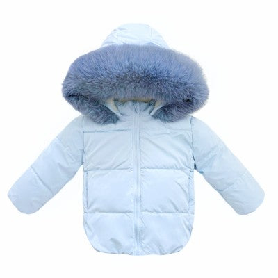 Wee Me Unisex Blue Puffer Coat