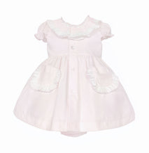 Load image into Gallery viewer, Wee Me Baby Girl Pink Smock Collar Dress