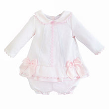 Load image into Gallery viewer, Wee Me Baby Girls Pink Waffle Dress