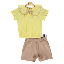 Load image into Gallery viewer, Older Girls Embroidered Collar Short Set