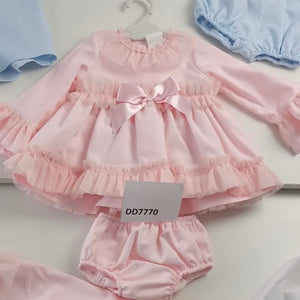 Ceyber Baby Girls Pink Tulle Trim Dress 3M-36M