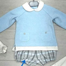 Load image into Gallery viewer, Baby Ferr Blue and Grey Jam Set 3M-36M